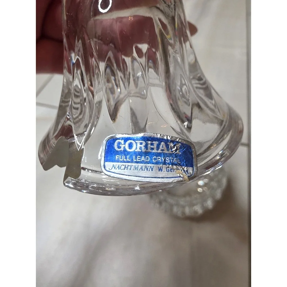 Gorham Full Lead Crystal Pear Trinket Box Nachtmann‎ West Germany Cut Glass Dish